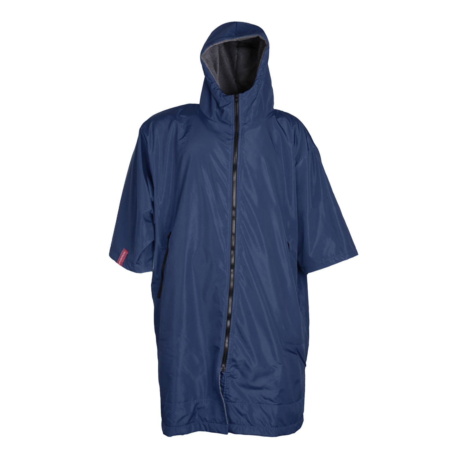 Hooded Changing Robe Jacket Warm Long Windbreaker Fleece Lining Anorak Coat 