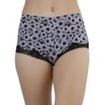 thumbnail image 2 of ToBeInStyle Women's Pack of 4 Boyshorts in Linked Print with Lace, 2 of 5