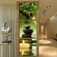 thumbnail image 2 of HEVIRGO 3Pcs/Set Frameless Spa Stone Bamboo Candle Paintings Wall Art Home Decor Gift, 2 of 6