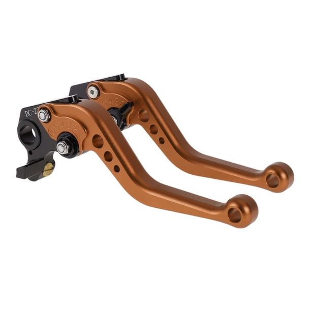 Palancas de freno y embrague cortas para Ducati Hypermotard 796 2010-2012, ajustables en 6 posiciones, palanca de freno de motocicleta de aleación de aluminio, naranja sólido, 1 par