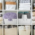thumbnail image 2 of Sorbus Woven Basket Bin Set - Shelf Storage Tote Baskets for Household Items - Stackable with Woven Straps & Built-in Carry Handles (White), 2 of 7