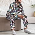 thumbnail image 7 of Fotbe Panda And Glasses Pattern Long Sleeve Pajama Set for Men,Sleepwear Set,2-piece Loungewear Set,Soft PJs Comfy Nightwear with Pockets-XX-Large, 7 of 7