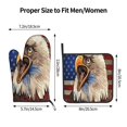 thumbnail image 3 of Bingfone Eagle With USA Flags Print Oven Mitts Pot Holders Set 2 PCS for Kitchen for Cooking Grilling Baking BBQ Pot Holders Cook Essentials, 3 of 7