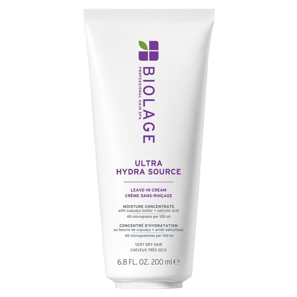 Biolage Ultra Hydra Source Leave-in Cream with Cupuacu Butter | Conditions & Softens Hair | For Very Dry Hair | Vegan | Silicone & Paraben Free | Cruelty Free | 6.7 Fl. Oz