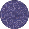 thumbnail image 1 of Ahgly Company Machine Washable Indoor Round Transitional Dark Slate Blue Purple Area Rugs, 3' Round, 1 of 7
