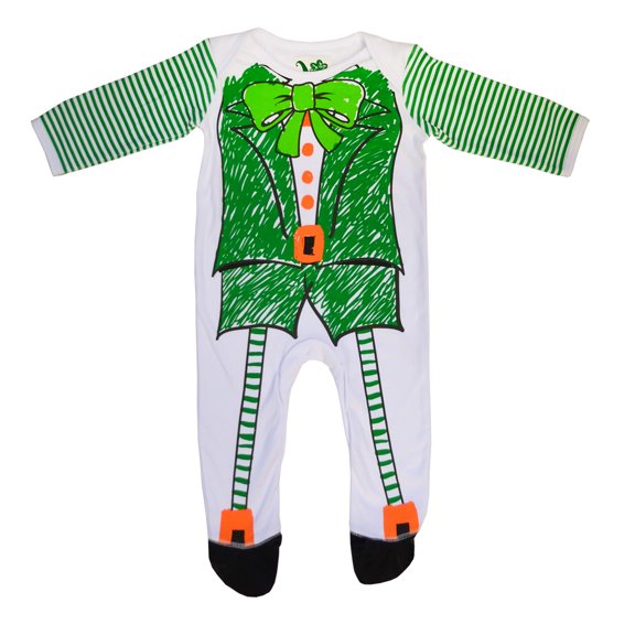 Leprechaun Sketch Long Sleeve Onesie Babies Bodysuit