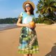 thumbnail image 4 of Easygdp Cartoon Mushroom House para Vestido Transpirable de Mujer, Vestido Suelto de Manga Corta con Pliegues y Bolsillos para el Verano, 4 of 6
