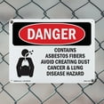 thumbnail image 4 of Contains Asbestos Fibers OSHA Danger Rigid Plastic Sign 10 Inch x 7 Inch - 10 Pack, 4 of 8