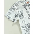 thumbnail image 6 of Genuiskids Baby Boy Girl Western Clothes Cow Print Short Sleeve Romper Jumpsuit Ribbed Bodysuit One Piece Country Outfit 0-18M, 6 of 7