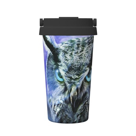 

Insulated Coffee Mug With Lid Spectacle Owl Insulated Tumbler Stainless Steel Coffee Travel Mug With Lid Hot Beverage And Cold Vacuum Portable Thermal Cup Gifts