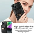 thumbnail image 4 of SaniMore for iPhone 14 Plus PU Leather Case, Multi-Functional Metal Snap Wallet Cover with Card Slot & Kickstand Shoulder Strap Full Body Protective Shell for iPhone 14 Plus, Black, 4 of 9
