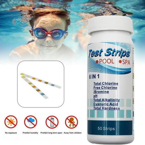 6 In 1 50pcs Water Test Strips Swimming Pool Test Strips Testing