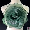 thumbnail image 4 of Large Rose Flower Patch - Artificial Handmade Chest Flower, Clothing, Dress, Neck or Hair Decoration - Organza 3D Flower Corsage Accessory, 4 of 8