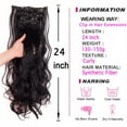thumbnail image 5 of SHCKE 26" Straight Clip in Hair Extensions Fluffy and not Tangled 24" Wavy Curly Hair Extension Silky Full Head Clip in Hair Extension Synthetic Hair Pieces for Women, 5 of 5