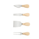 thumbnail image 1 of Juego De Cuchillos Para Queso De Acero Inoxidable, 4 Piezas marron claro, 1 of 5