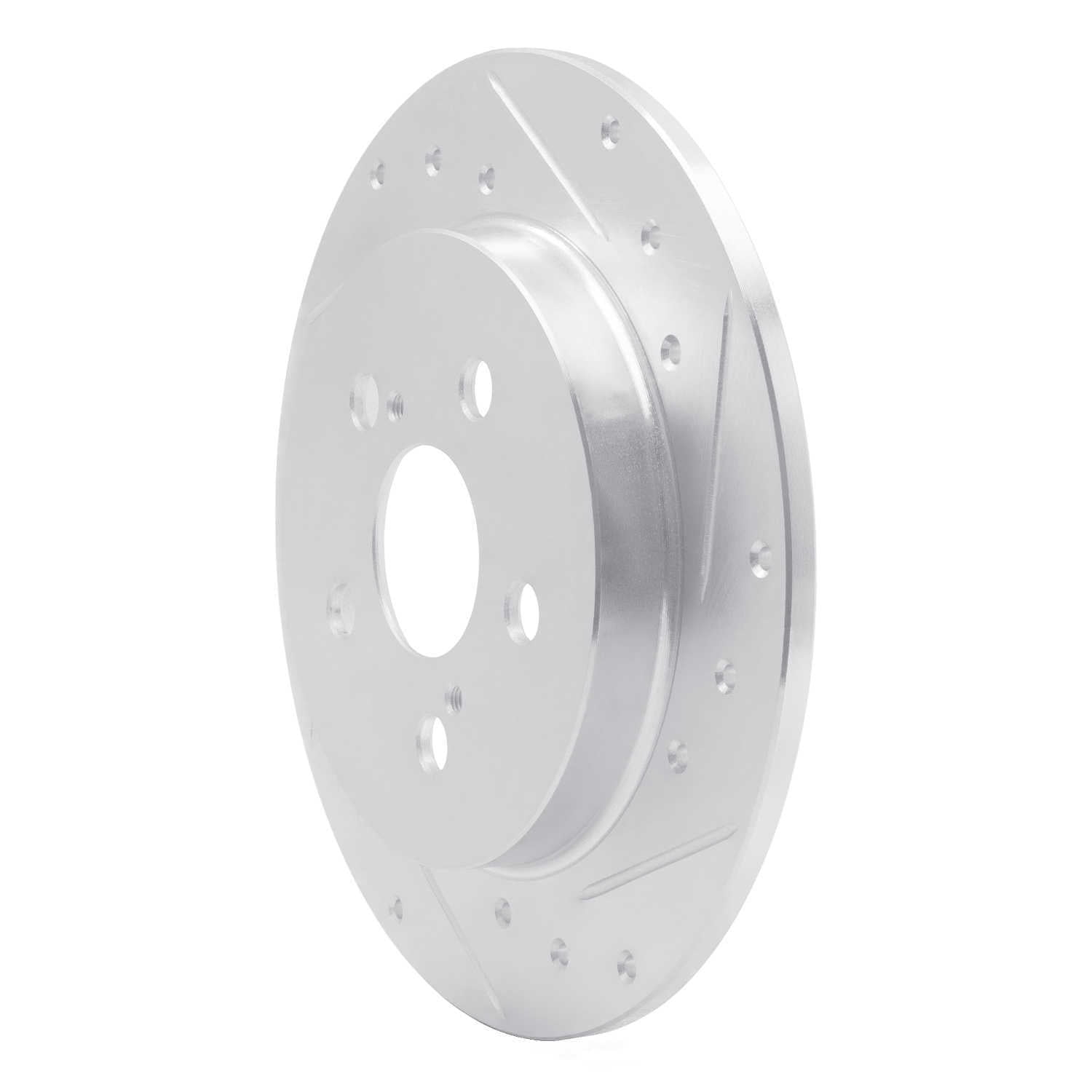 Dynamic Friction Company 631-76083R DFC Brake Rotor - Drilled And Slotted - Silver