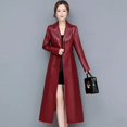 thumbnail image 4 of Nuevo abrigo de piel de oveja para mujer M-6XL, moda primavera otoño 2024, chaqueta larga cruzada, abrigo de piel de oveja, abrigo de gamuza, 4 of 5