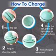 thumbnail image 5 of Jouet Interactif Intelligent pour Chat Balle Automatique Usb Rechargeable Jouet pour Chat Balle à Roulettes avec Lumière Led à 360 Degrés Balle Rotative (Vert), 5 of 5