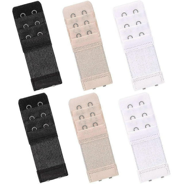 6pcs Women's Bra Extenders 2 Hooks / 3 Hooks Bra Extender