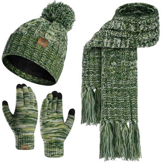 9561 Womens Winter Beanie Hat Scarf Glovess Set Warm Fleece Lined Amazon.com: Warm Hat Scarf Glove Set for Women Beanie Hats  main image 3