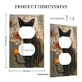 thumbnail image 3 of Haiem Black Cat in Wildflowers Pattern Decorative Wall Plates, 1-Gang 5.0" x3.0", Unbreakable Thermoplastic Faceplate Cover for Decorator Receptacle Outlet & Switch-Style S, 3 of 6