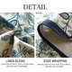 thumbnail image 4 of Mantel ISAENNE Designer de lino francés cuadrado azul floral, 4 of 8