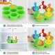 thumbnail image 4 of 2-Pack BPA-Free Ice Cream Molds for Popsicles, Sorbets, and Baby Food Storage (Green & Blue), 4 of 5