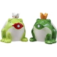 thumbnail image 4 of Ebros Frog Prince And Princess Kissing Ceramic Magnetic Salt And Pepper Shakers, 4 of 5
