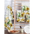 thumbnail image 2 of Spring Gnomes Kitchen Dish Towels for Drying Dishes Set of 2, Botanical Yellow Flowers Leaves Wooden Plank Waffle Weave Microfiber Hand Tea Bathroom Towels Quick Dry & Absorbent Towel 15.7x23.6, 2 of 7