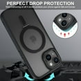 thumbnail image 2 of Compatble with iPhone 15 Case, Phone Case for iPhone 15 with Magnetic Invisible Stand [Magsafe Support] [Military Grade Protection] Shockproof Protective Phone Case for iPhone 15 6.1", Black, 2 of 14