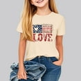 thumbnail image 2 of FamilyThread Kids Striped Shirts Short Sleeve Boy Girls July 4th Patriotic Tee Top Pattern Short Sleeve Round Neck Top T-shirt For Kids, 2 of 7