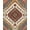 Rust Red Gray Blue Cream, Pattern 16, variant on ODIKA 8'x10' Washable Area Rug Distressed Southwestern Faded Stripes Border Kilim Navy Vintage Playful for King Size Bedroom Under Bed, Master Suite, Non-Shedding, Easy Care
