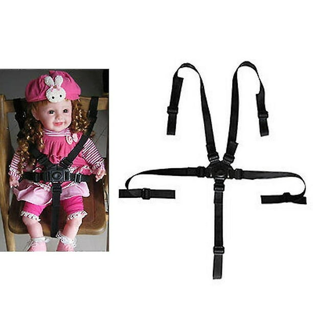 Cinturón de seguridad para niños de 5 puntos, cinturón de seguridad para bebés con gancho giratorio ajustable para cochecito de bebé