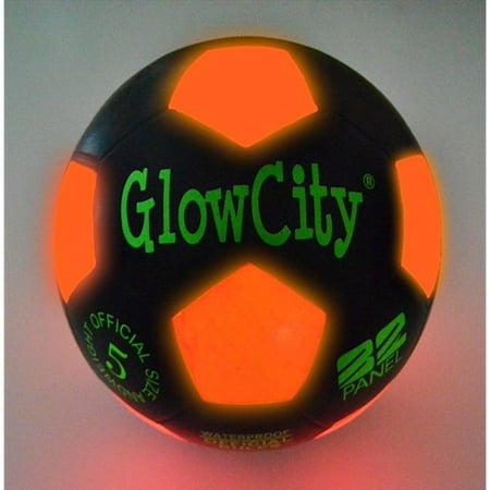 GlowCity Light Up LED Soccer Ball Black Limited Edition - Walmart.com