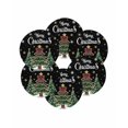 thumbnail image 7 of 15 Inch Round Placemats Set of 6, Black Christmas Tree Non Slip Heat Insulation PP Table Mats, Snowflake Tree Xmas Washable Place Mats for Kitchen Dining Party Table Decor, 7 of 7