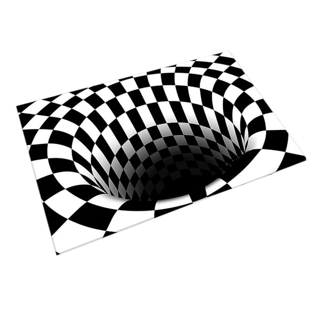 Alfombra de Piso Likrtyny Trampa Payaso 3D Felpudo Ilusión Aterrador Rectangular A