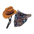 thumbnail image 3 of Accesorios de vestuario de vaquero de mascota sombrero de vaquero y pañuelo divertido para el cumpleaños del marino s, 3 of 8