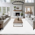 thumbnail image 4 of White Large Area Rugs for Bedroom Living Room, Soft Non Slip Carpet Bedside Rug, Modern Simple White Backdrop Rectangular Floor Cover Kitchen Accent Rug 6'x9' for Dining Room/Office, 4 of 9