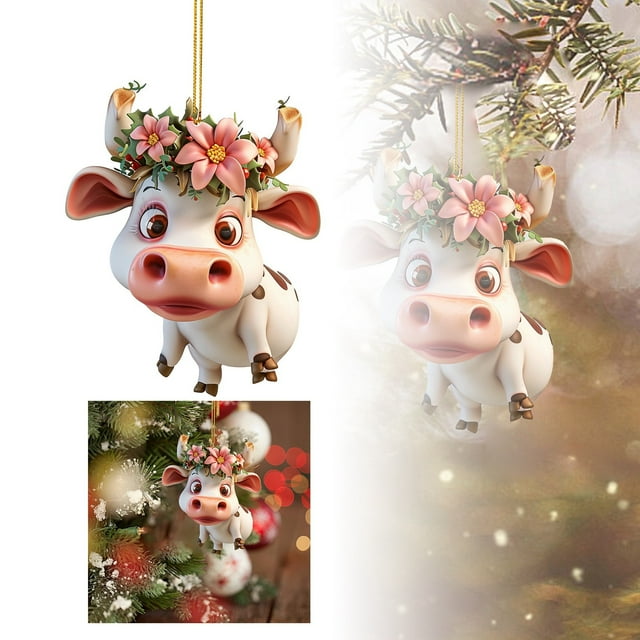 Binwennn Bead Garland Decorations Your Style With The Trendy Mini Cow Pendant A Must Have Fashion Accessory!