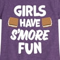 thumbnail image 3 of Instant Message - Girls Have Smore Fun - Toddler & Youth Girls Short Sleeve Graphic T-Shirt, 3 of 6