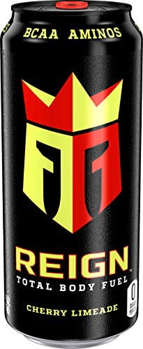 Reign Energy Drink Variety Pack 16 fl oz (8 Pack), Zero Sugar – White Gummy Bear, Cherry Limeade, Orange Dreamsicle, Reignbow Sherbet