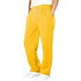 thumbnail image 2 of Curuila Toddler Kids Boys Sweatpants Elastic Waistband Drawstring Solid Color Wide Leg Pants For Boys Everyday Wear Fashionable Joggers Trousers Size 5-6 Years, 2 of 5