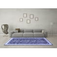 thumbnail image 3 of Ahgly Company Indoor Square Abstract Blue Modern Area Rugs, 4' Square, 3 of 4