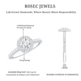 thumbnail image 5 of Rosec Jewels - Lab Grown Diamond Circle Engagement Ring with Halo (EF-VS Quality), 14K White Gold, US 10.00, 5 of 8