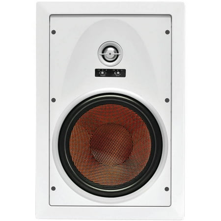 osd audio iw850 8-inch kevlar 175-watt home theatre in-wall speaker pair with bass and treble swtich