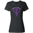 thumbnail image 3 of Inktastic Alzheimer's Awareness Purple Ribbon Heart Women's T-Shirt, 3 of 5