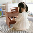 thumbnail image 4 of Gymax 25 Keys Digital Piano w/Music Stand Teaching Mode Lighted Keys 6 Instruments Brown, 4 of 10