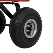 Garden Wagon Cart,Gorilla Cart, Wheelbarrow,Beach Wagon with Big Wheels for Sand,Garden Iron Wood Four Wheel Garden Wagon,97x43x78cm