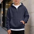thumbnail image 6 of Boys Waffle Knit Quarter Zip Sweatshirts Fashion Long Sleeve Pullover Tops | Kids Trendy Athletic Casual Sweatshirts,Teen Boy Fall Winter Clothes,Back to School Outfits Cute Sweatshirts for Kids, 6 of 7