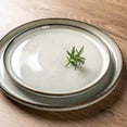 thumbnail image 3 of AmorArc Ceramic Dinner Plates Set of 2, 10.5 Inch Large Stoneware Plates for Kitchen, Microwave& Dishwasher Safe, Scratch Resistant-Green Wheat, 3 of 4